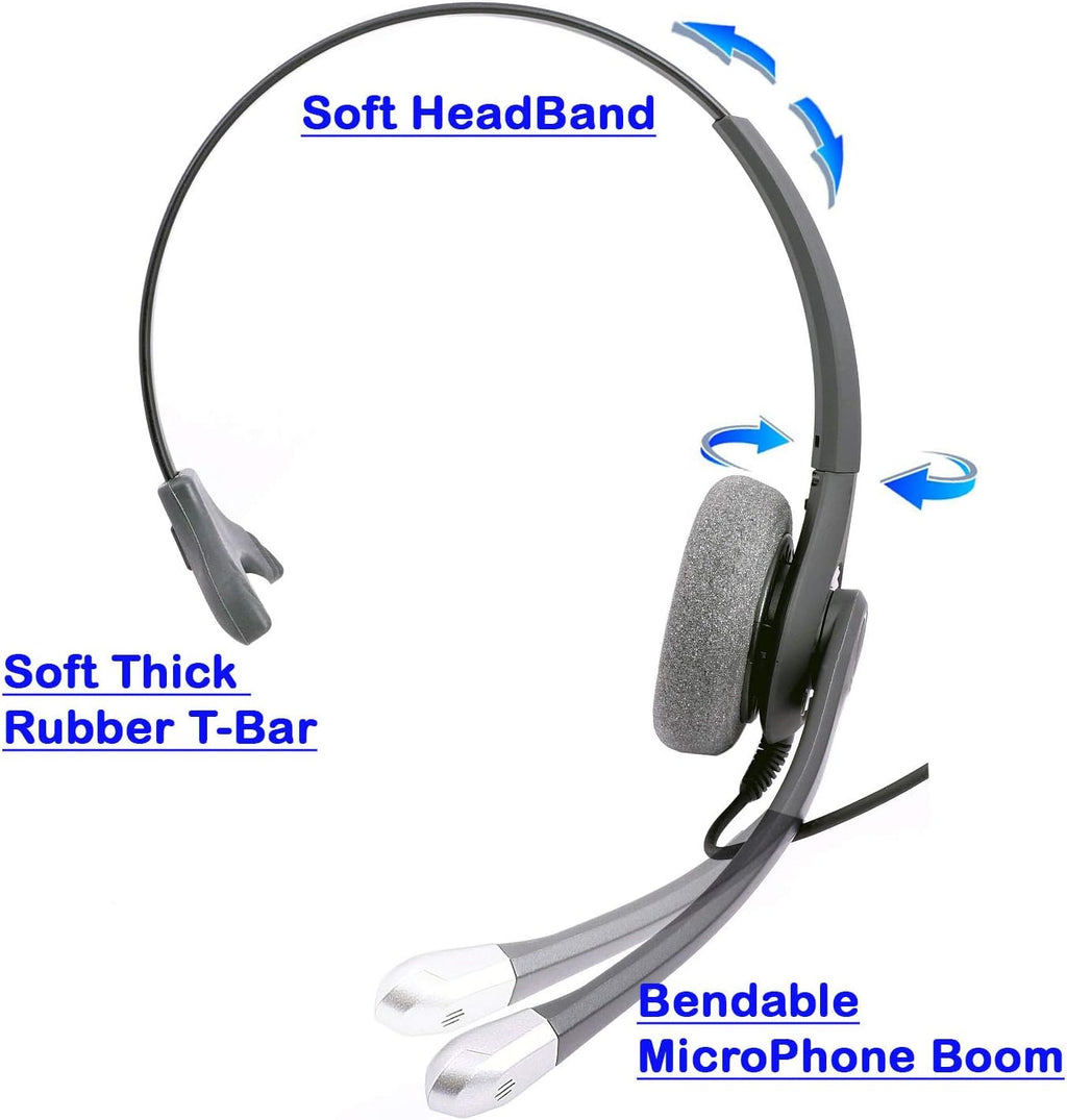 Headset with Quick Disconnect RJ9 Headset Adapter Q741506