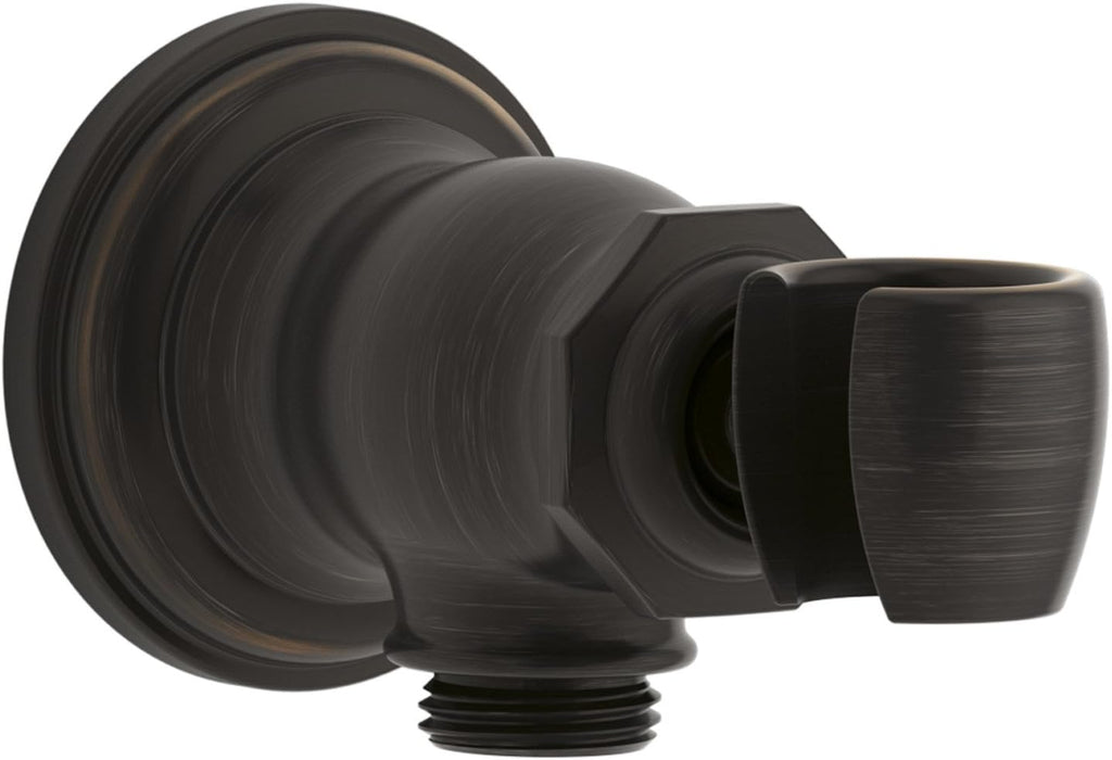 Vibrant Brushed Bronze Wall-mount Handshower Holder and Supply Elbow C62549