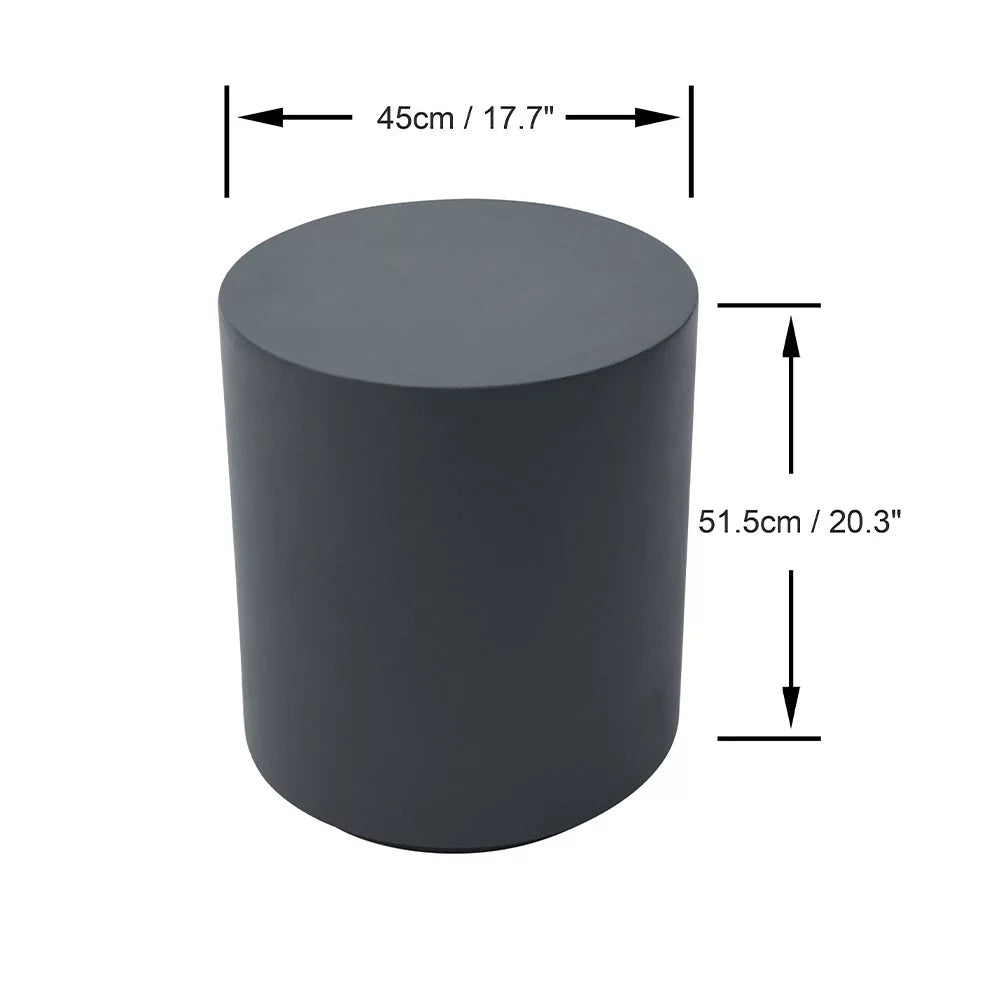 Slate Black Round Coffee Table End Table Set of 3 W101602
