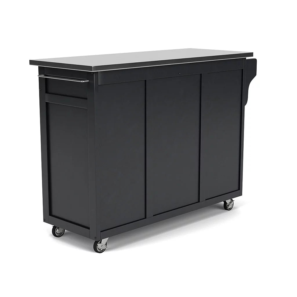 Wood Kitchen Cart in Black T50438
