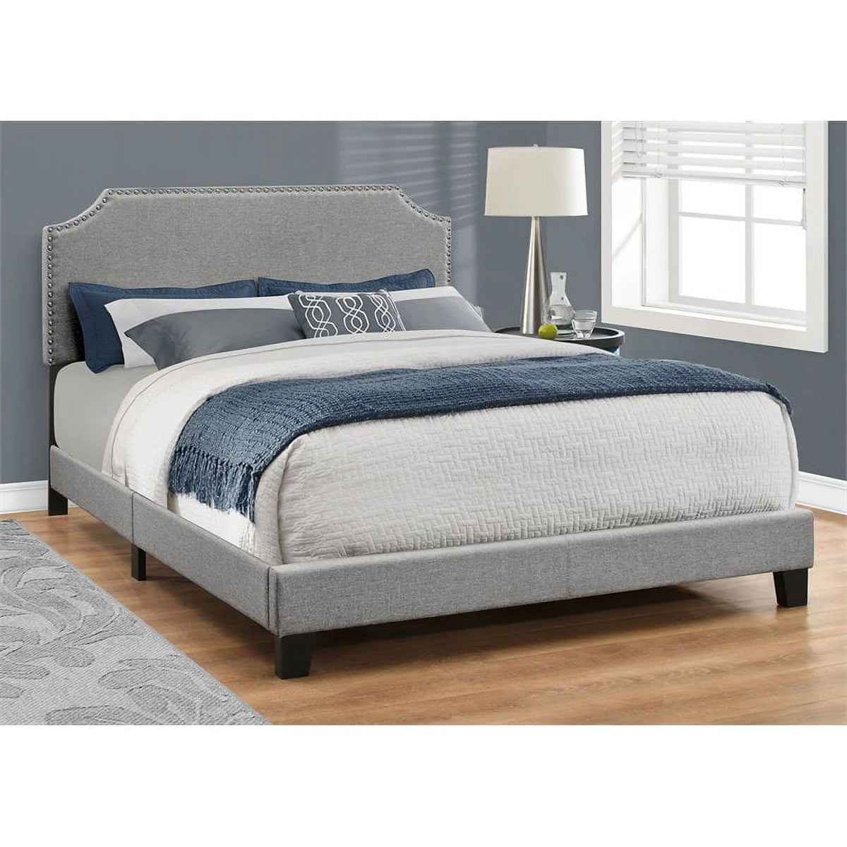 Queen Upholstered Platform Bed Frame Q46656