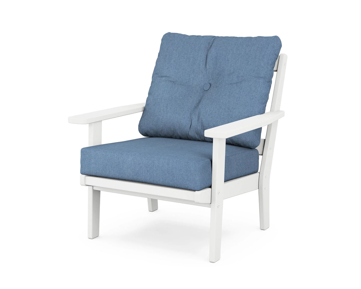 White Sky Blue Deep Seating Chair Z466