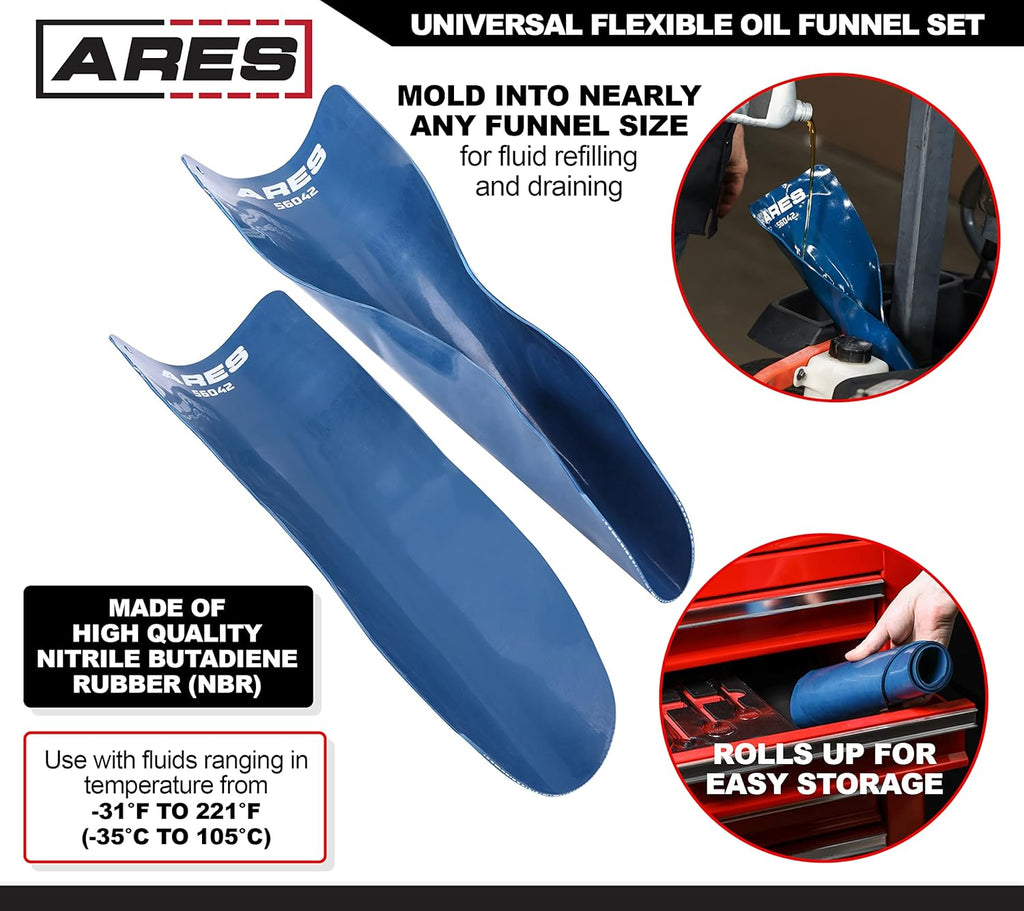 2-Piece Large and Medium Universal Flexible Oil Funnel Set J860078