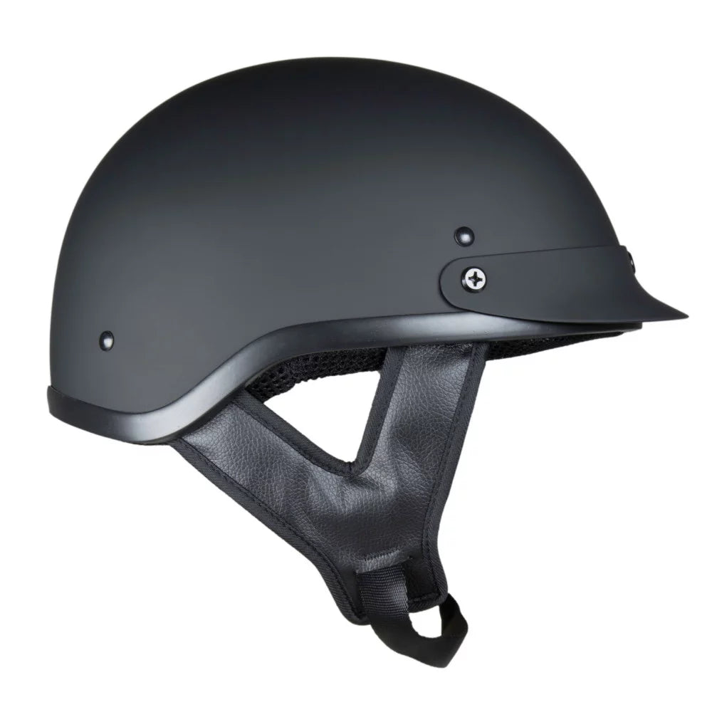 Matte Black Motorcycle Half Helmet W2348