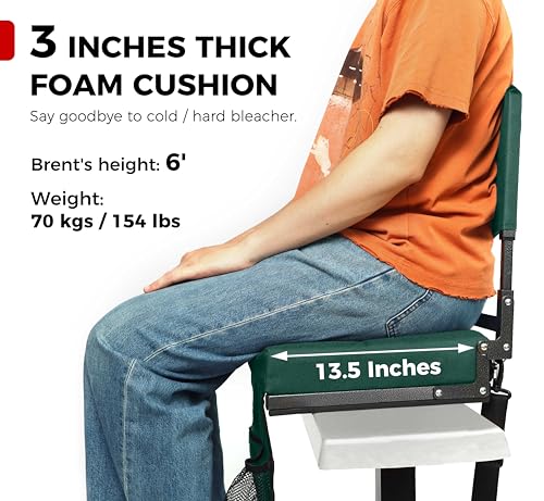 Stadium Seat with Back Support and Cushion E13213