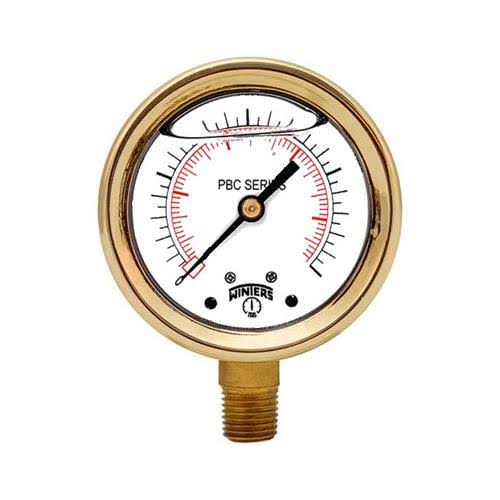 4x22 Brass Case Pressure Gauges T720041