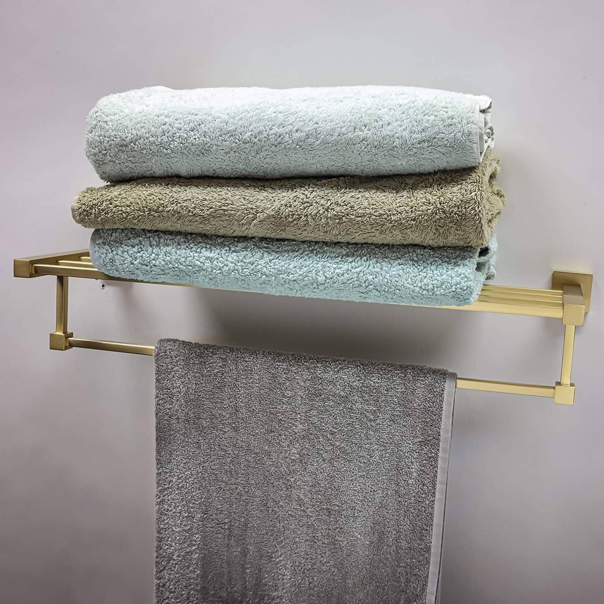 Gold Bathroom Towel Shelf Rack L7251
