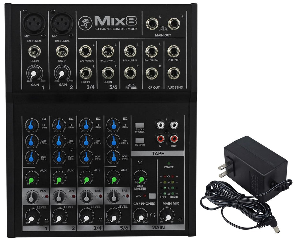 8-Ch Compact Mixer with Metal Chassis W7158