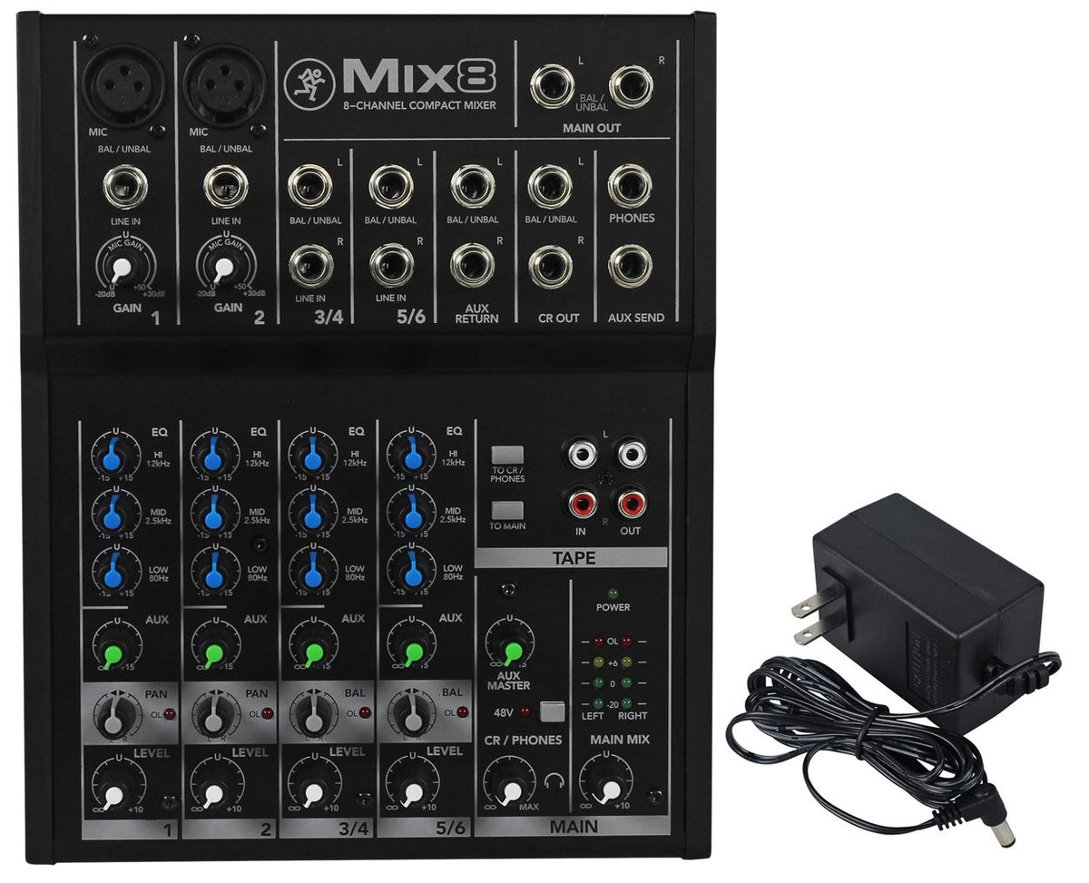 8-Ch Compact Mixer with Metal Chassis W7158