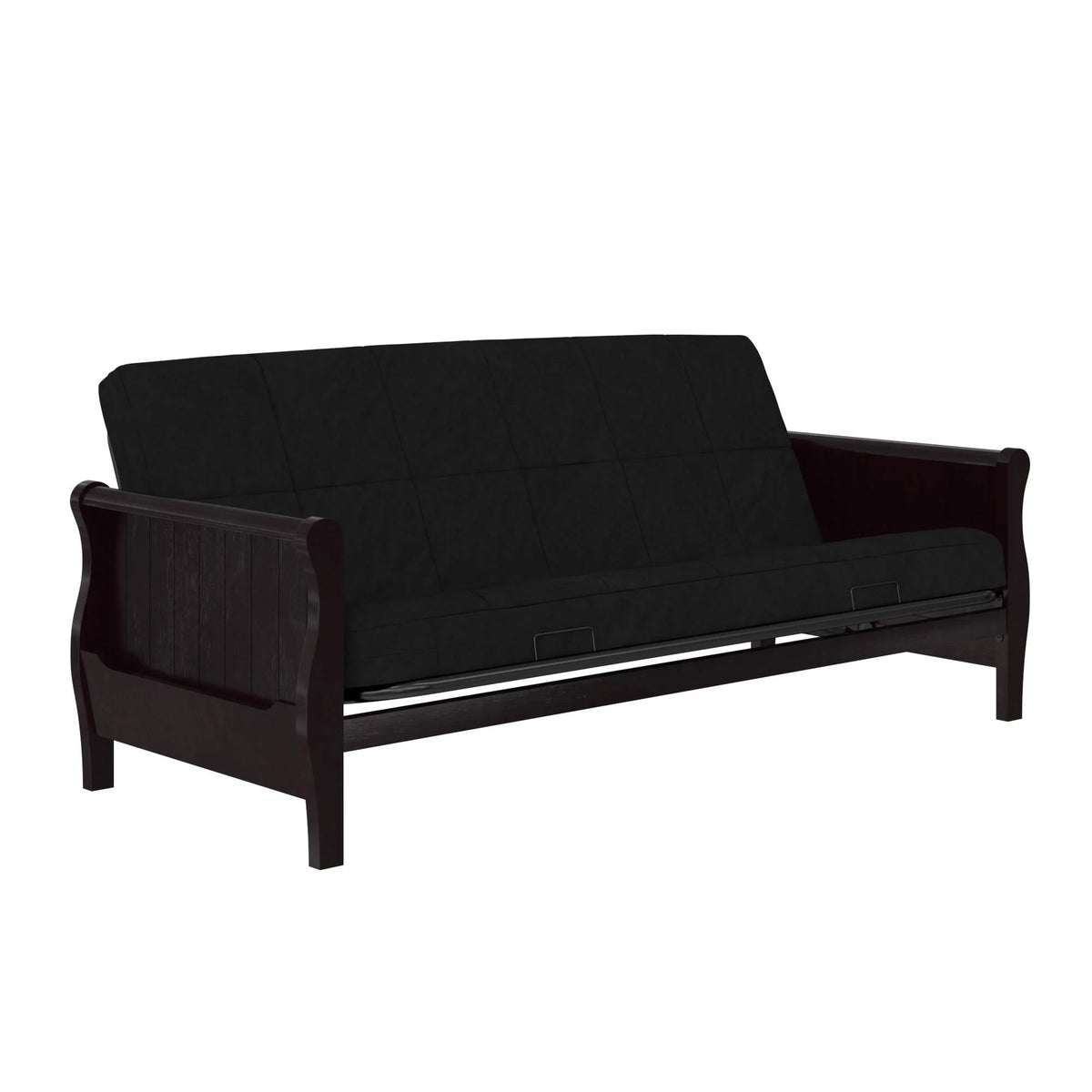 Black Full Size Quilted Microfiber Futon Mattress K800398