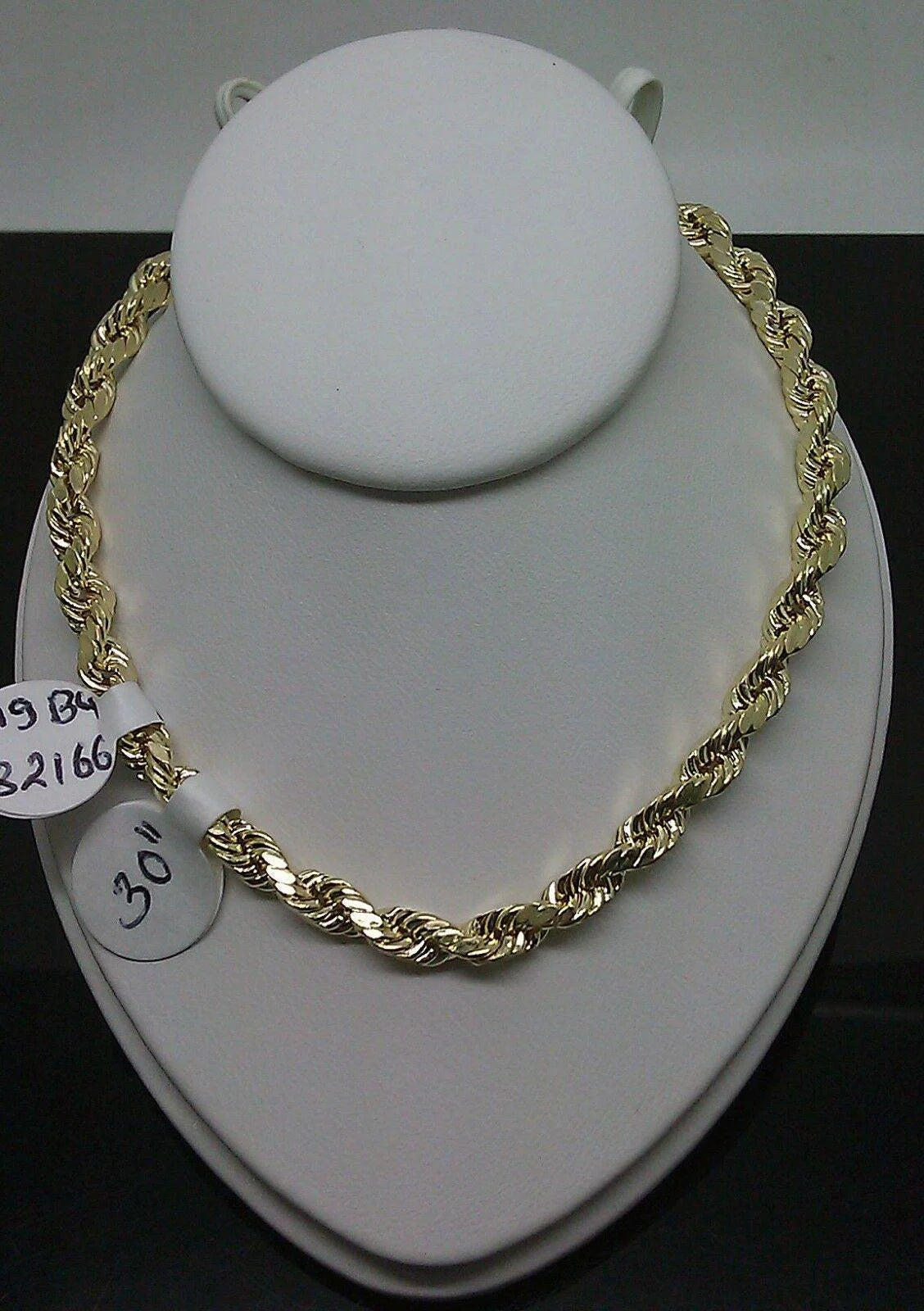 10K Yellow Gold Rope Chain 4mm 30 Inches O56942