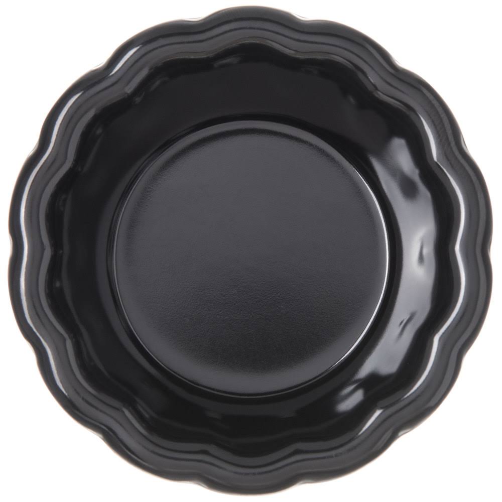 Black 1 oz Scalloped Melamine Ramekin X617395