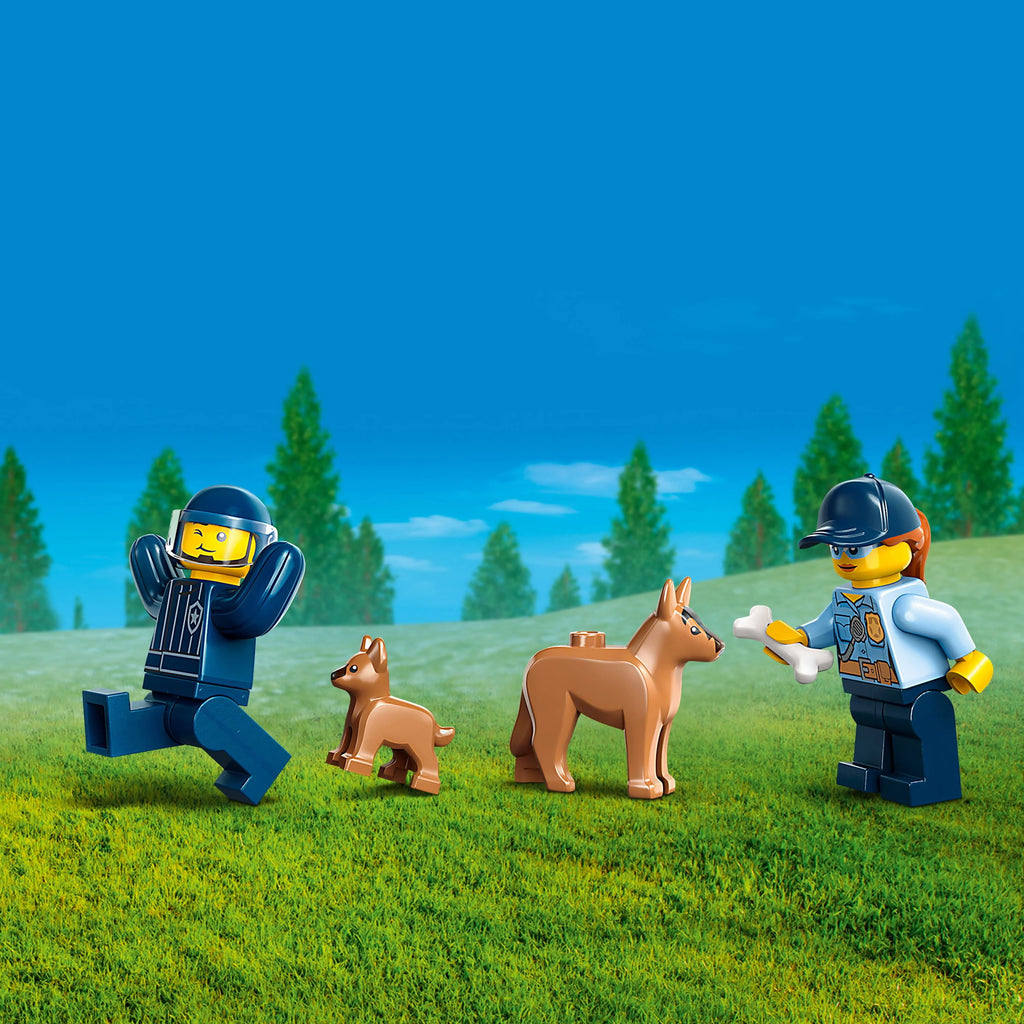 Mobile Police Dog Training SUV Toy Car with Trailer and Puppy Figures O9832