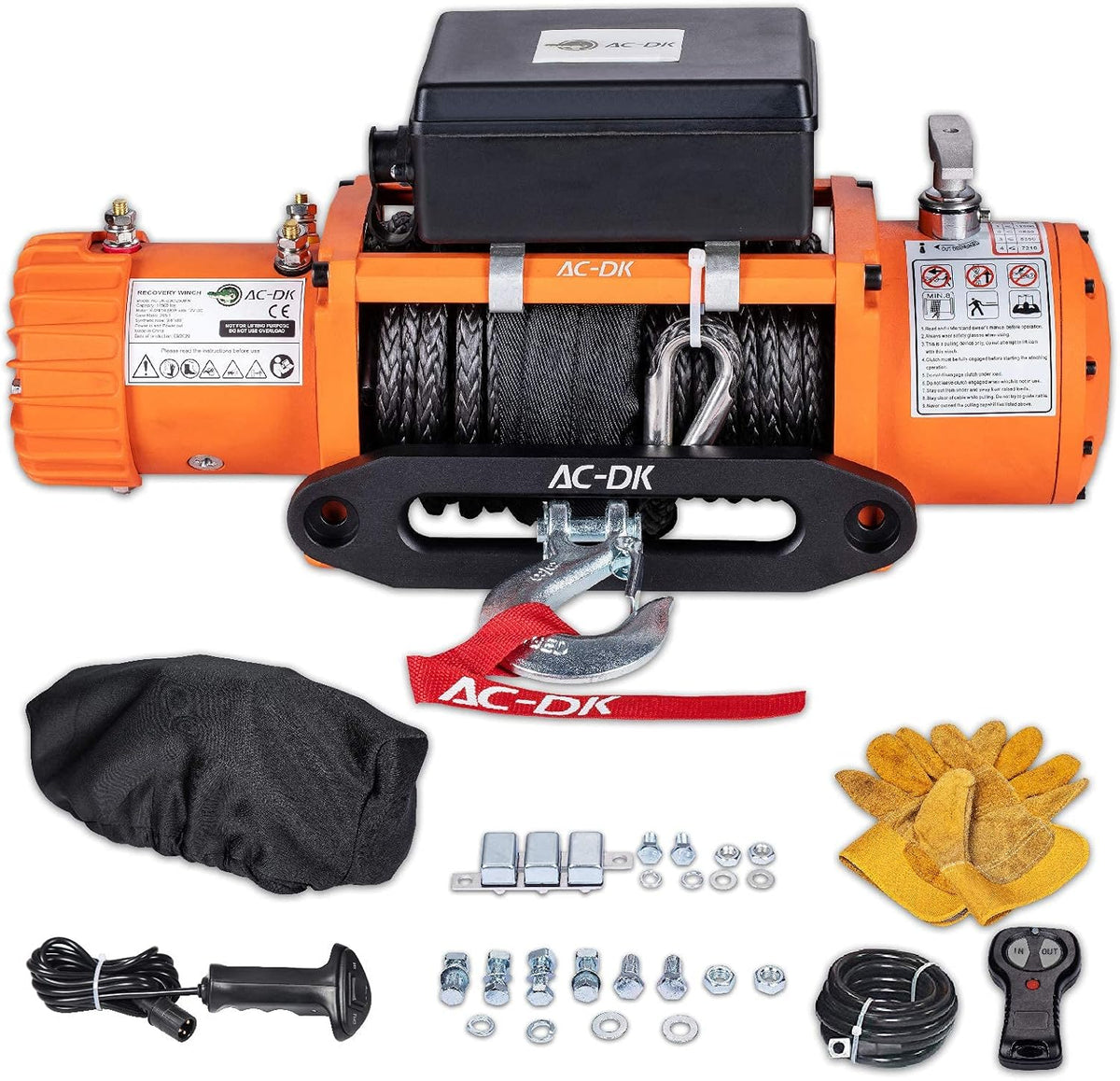 12000 lb Electric Winch with Synthetic Rope, 12V Wireless Remote Waterproof Winch K867