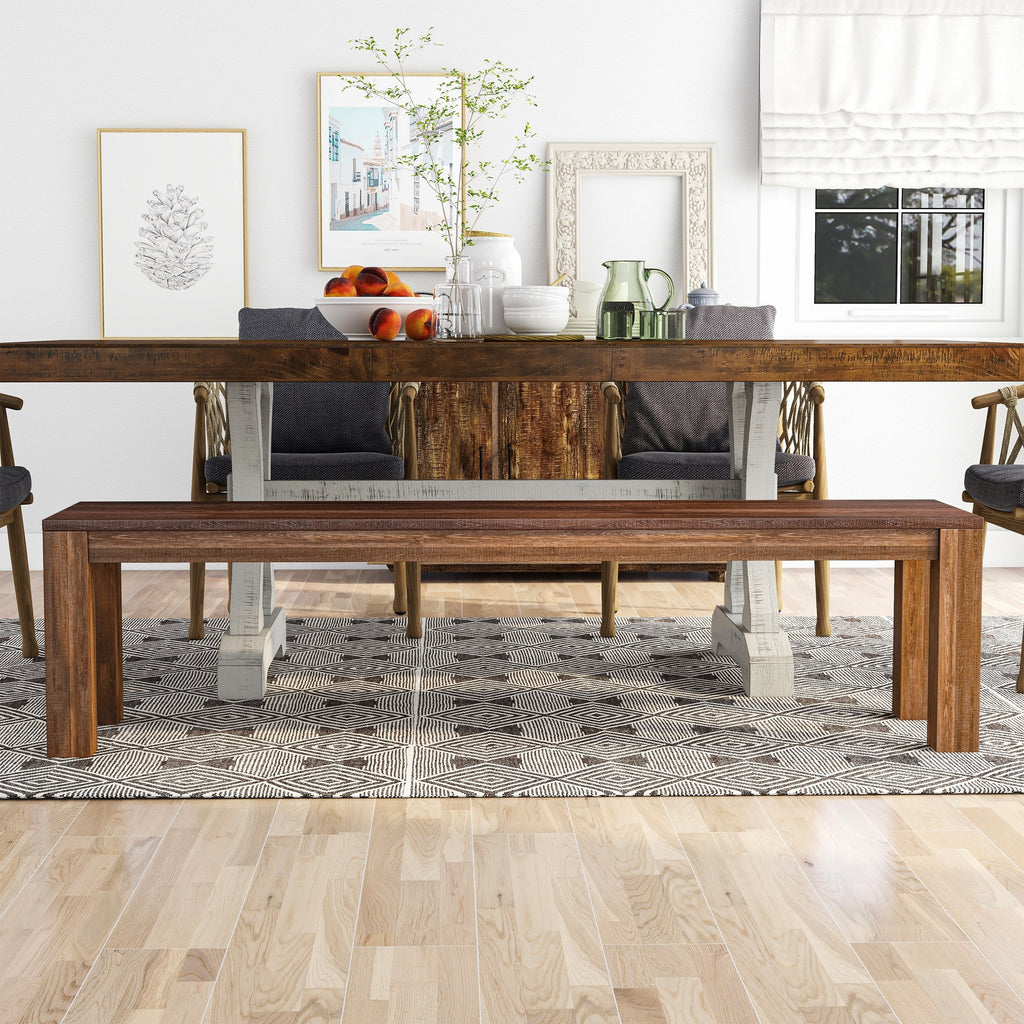 Solid Mango Wood Dining Bench R9695