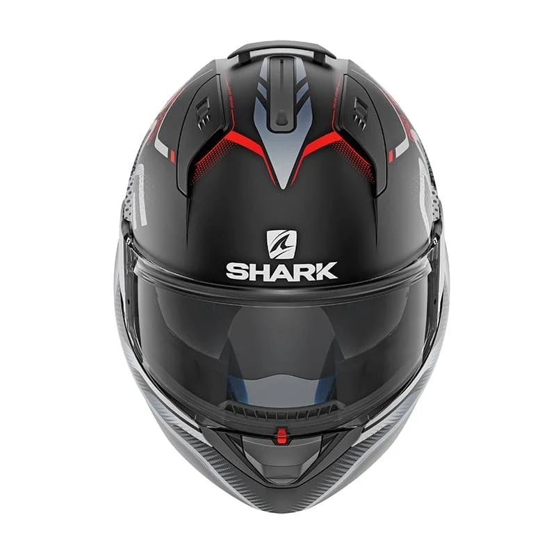 Black-Silver-Red Motorcycle Helmet L17379