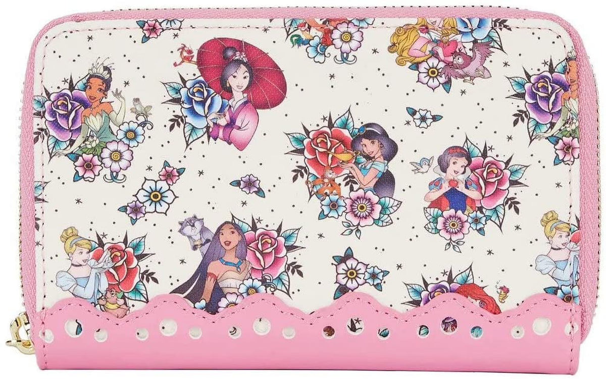 Princess Tattoo Zip Around Wallet U1183