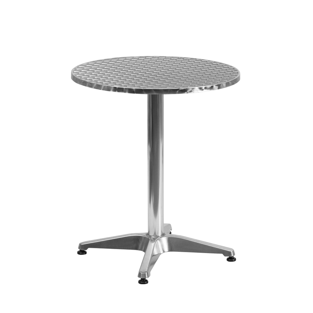 Round Aluminum Indoor-Outdoor Table Set with 4 Chairs Q46743