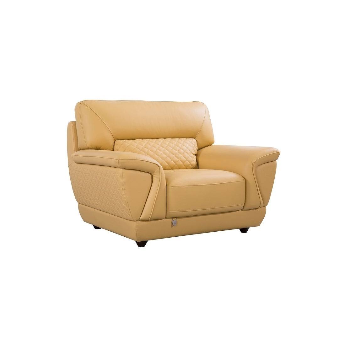Grey Italian Leather Chair Z622