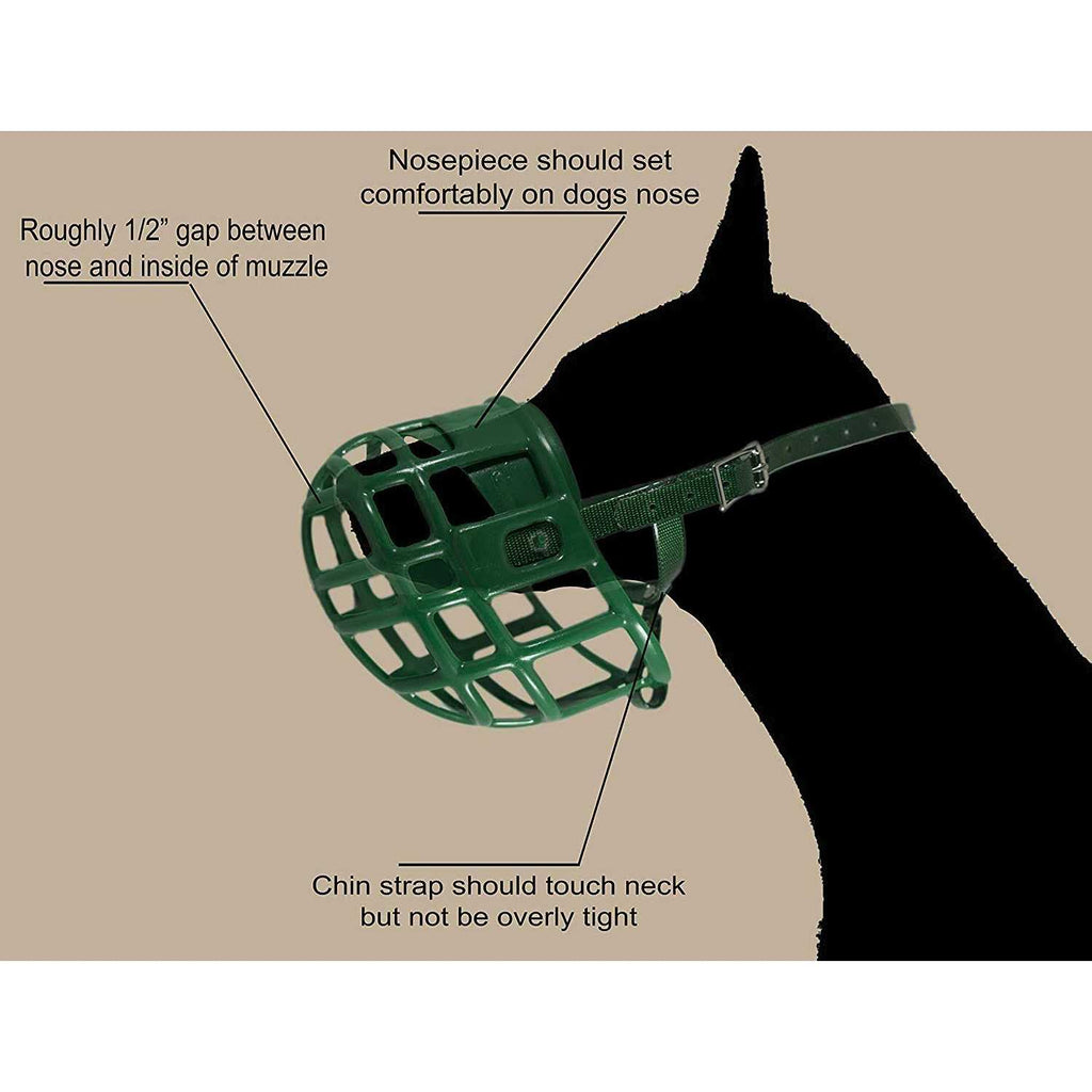 Plastic Dog Muzzle with Adjustable Headstall R582669