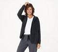 He Black/Carbon Double Knit Hooded Cardi M51042
