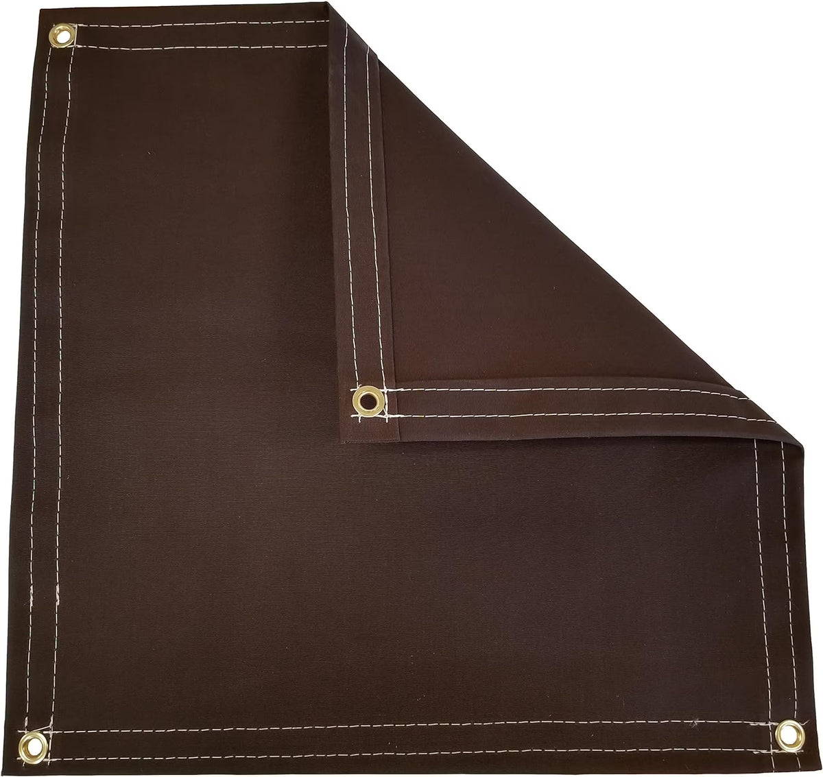 Brown Polyester Canvas Tarp 4 Ft. X 5 Ft. 14.5 Oz. X758
