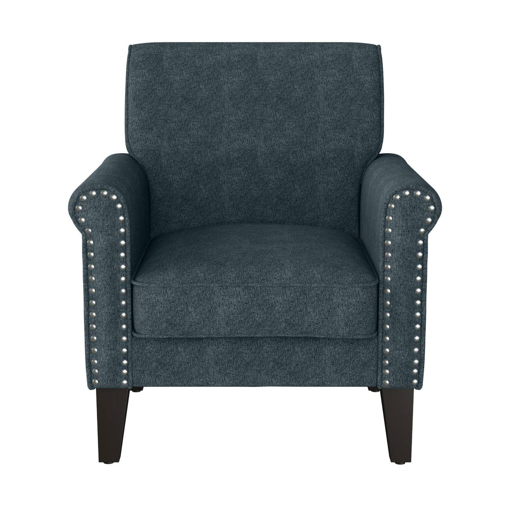 Blue Chenille Arm Chair A31833