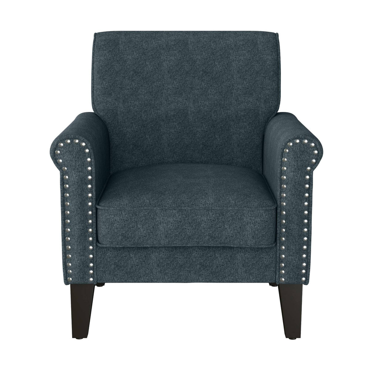 Blue Chenille Arm Chair A31833