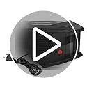 Black Electric Tabletop Fireplace Heater 1000W Y74908