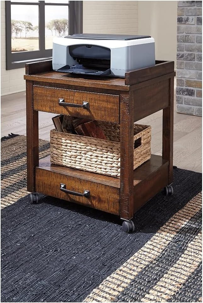 Whitewash Printer Stand D468629