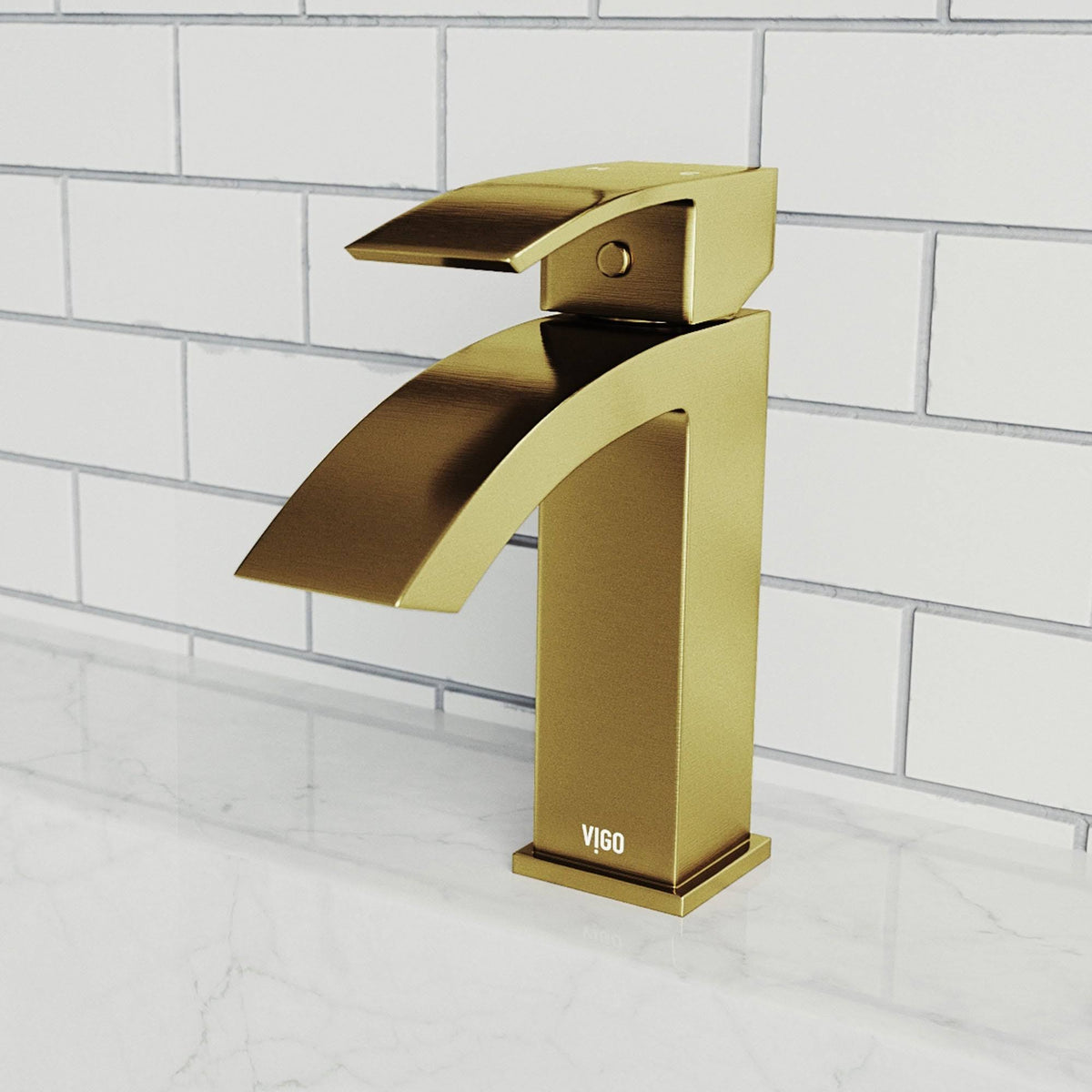 Matte Gold Single Hole Bathroom Faucet A2525