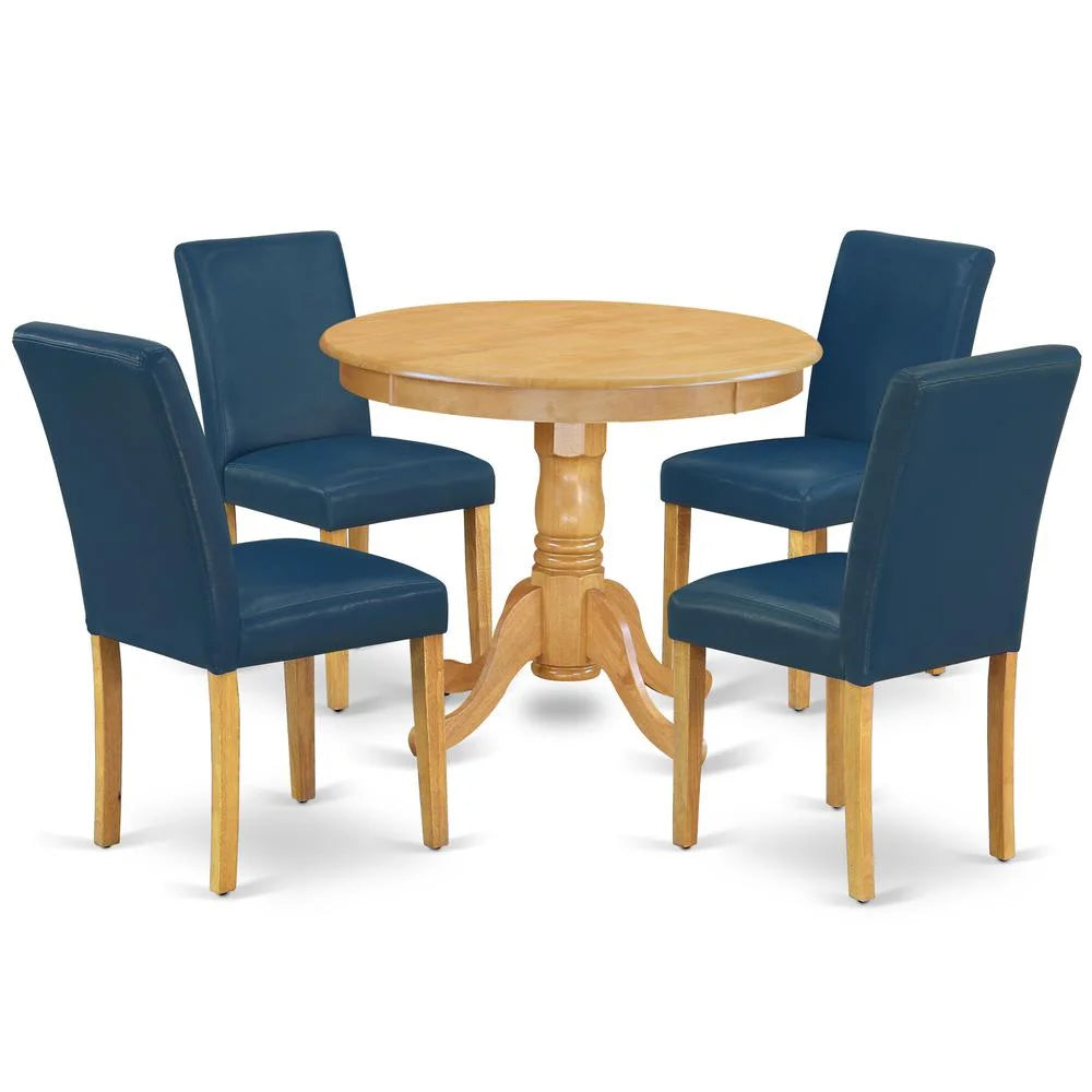 5 Piece Wood Dining Table Set X78634