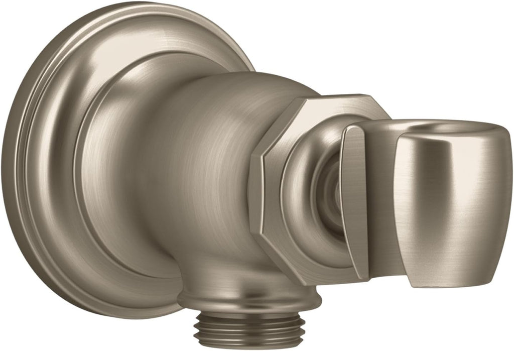 Vibrant Brushed Bronze Wall-mount Handshower Holder and Supply Elbow C62549