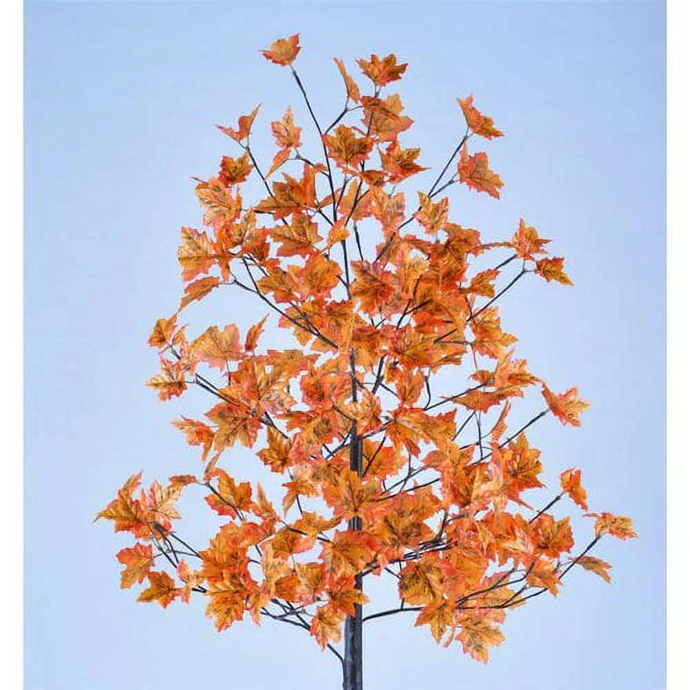 Orange Maple Tree with 120 Warm White LED Lights H8437