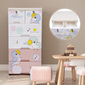 Plastic 6 Drawer Rolling Dresser Storage Cabinet C473