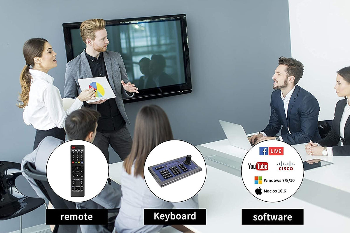 USB PTZ Video Conference Camera with 10X Zoom and Speaker O3815