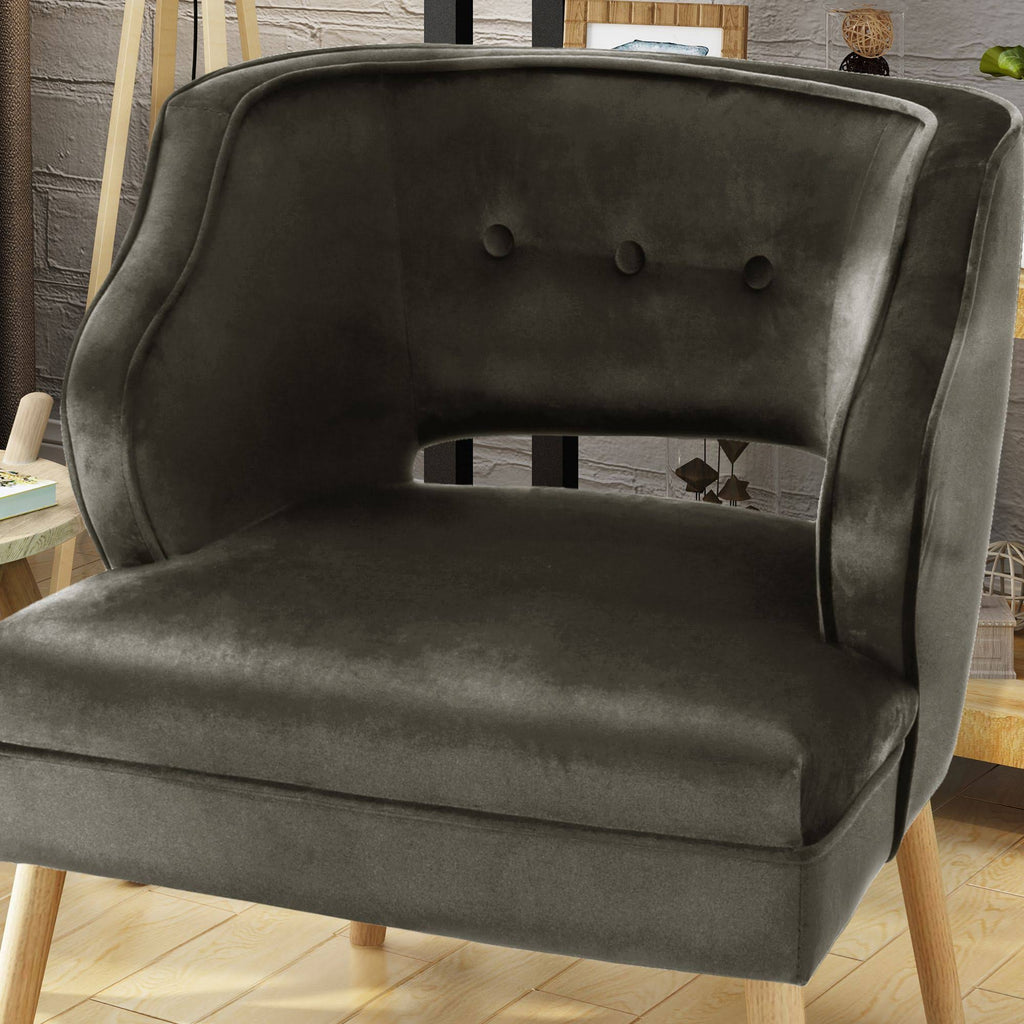 Gray and Beige Contemporary Accent Chair V618980