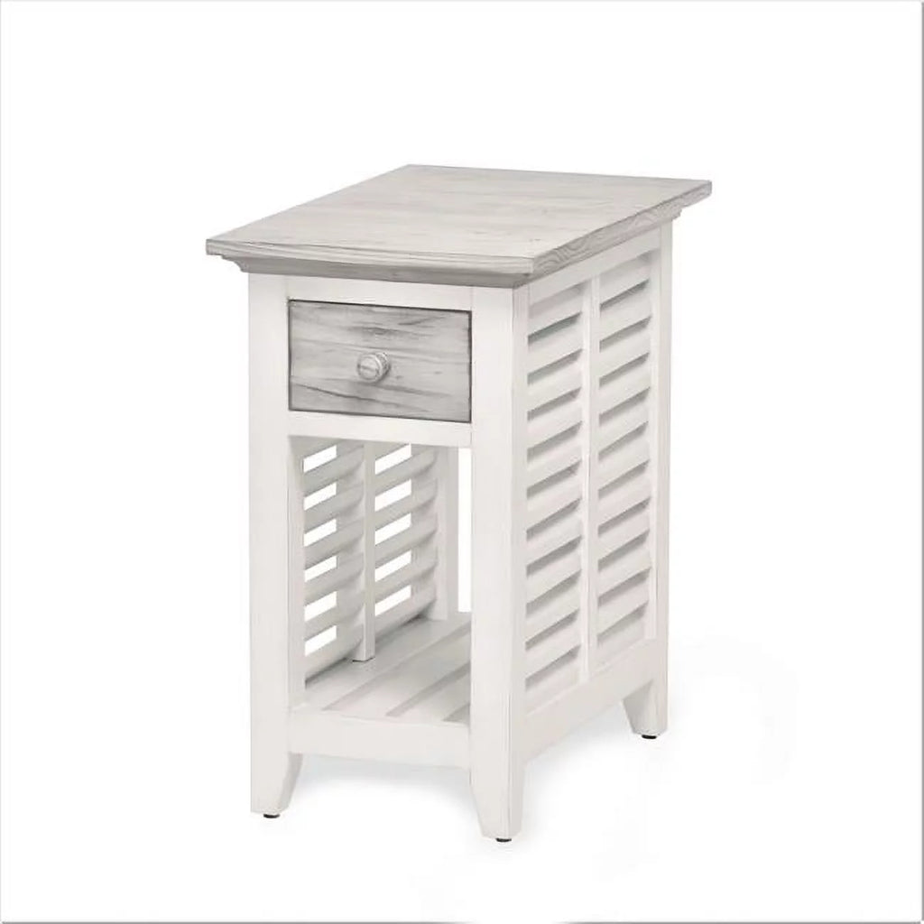 Wood Chairside Table with Drawer W630025