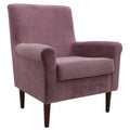 Mauve Pink Fabric Rolled Arm Lounge Chair C48879