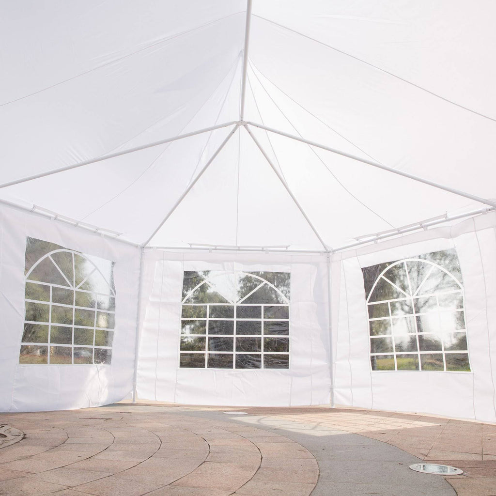 White Octagon 8-Wall Party Canopy Gazebo Tent W536436