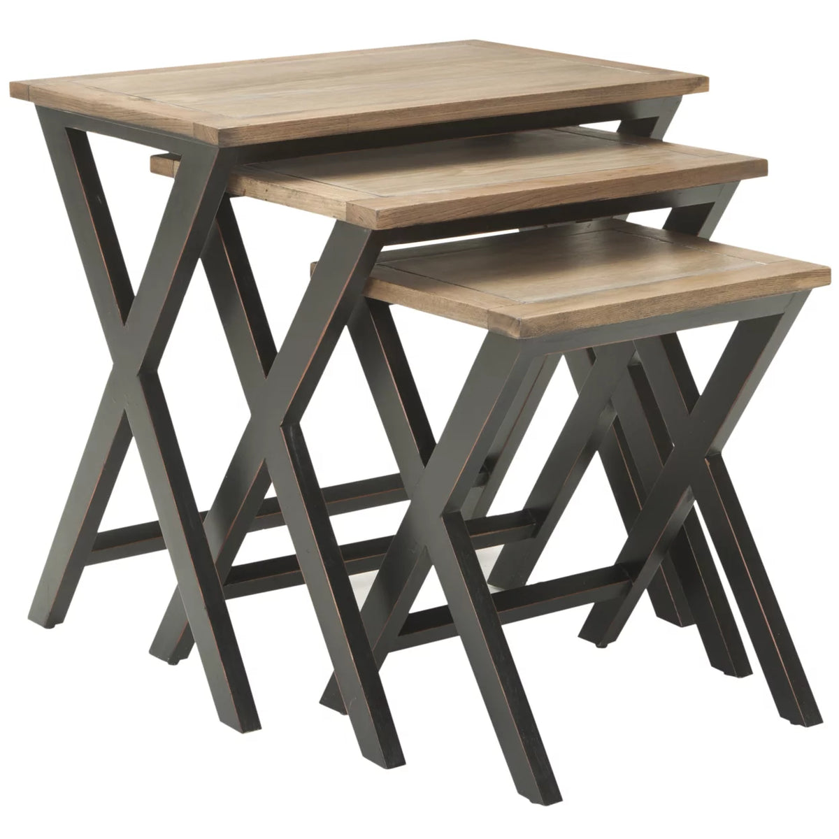 Black Oak Stacking Tray Tables G983127