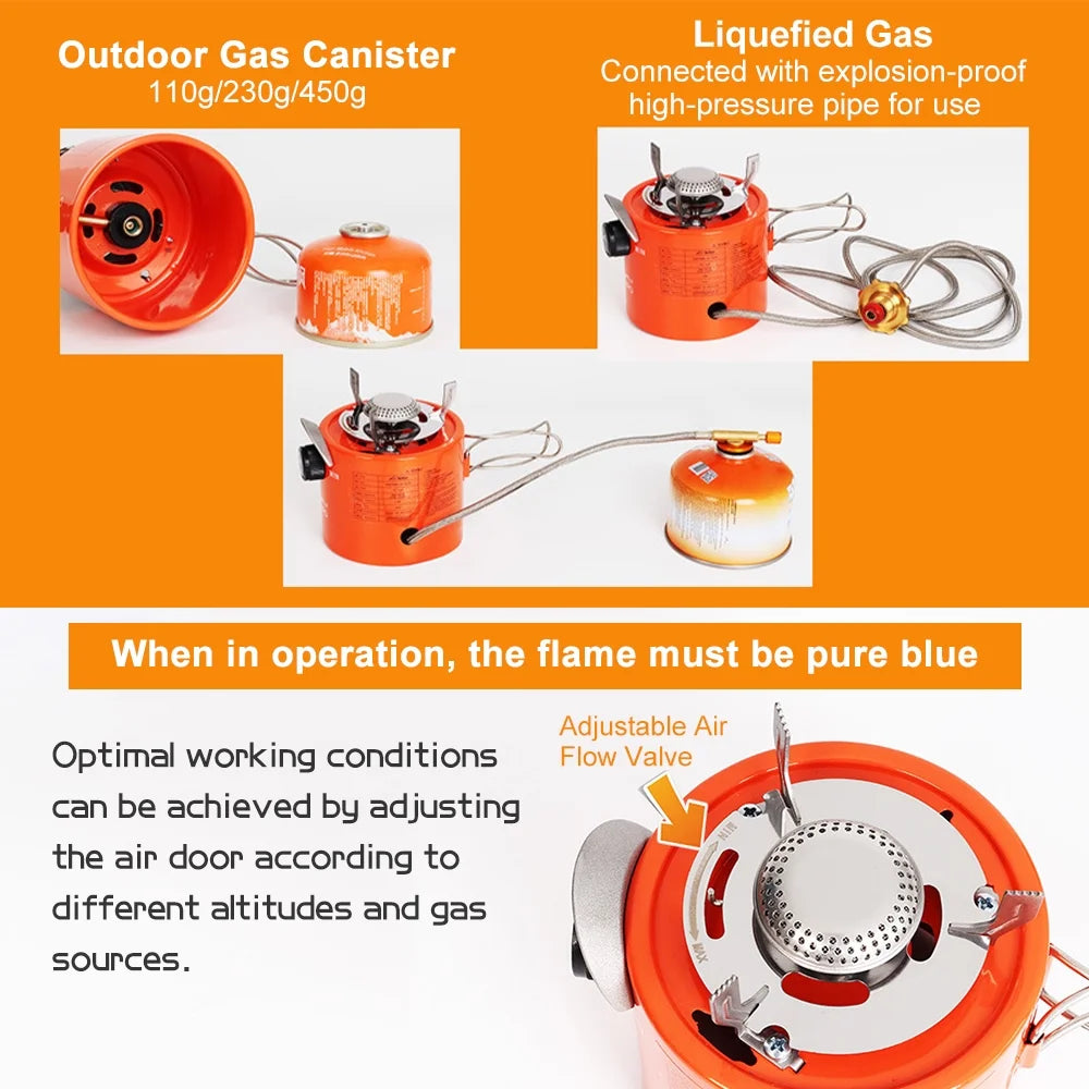 Portable 2000W Gas Heater Camping Stove R64882