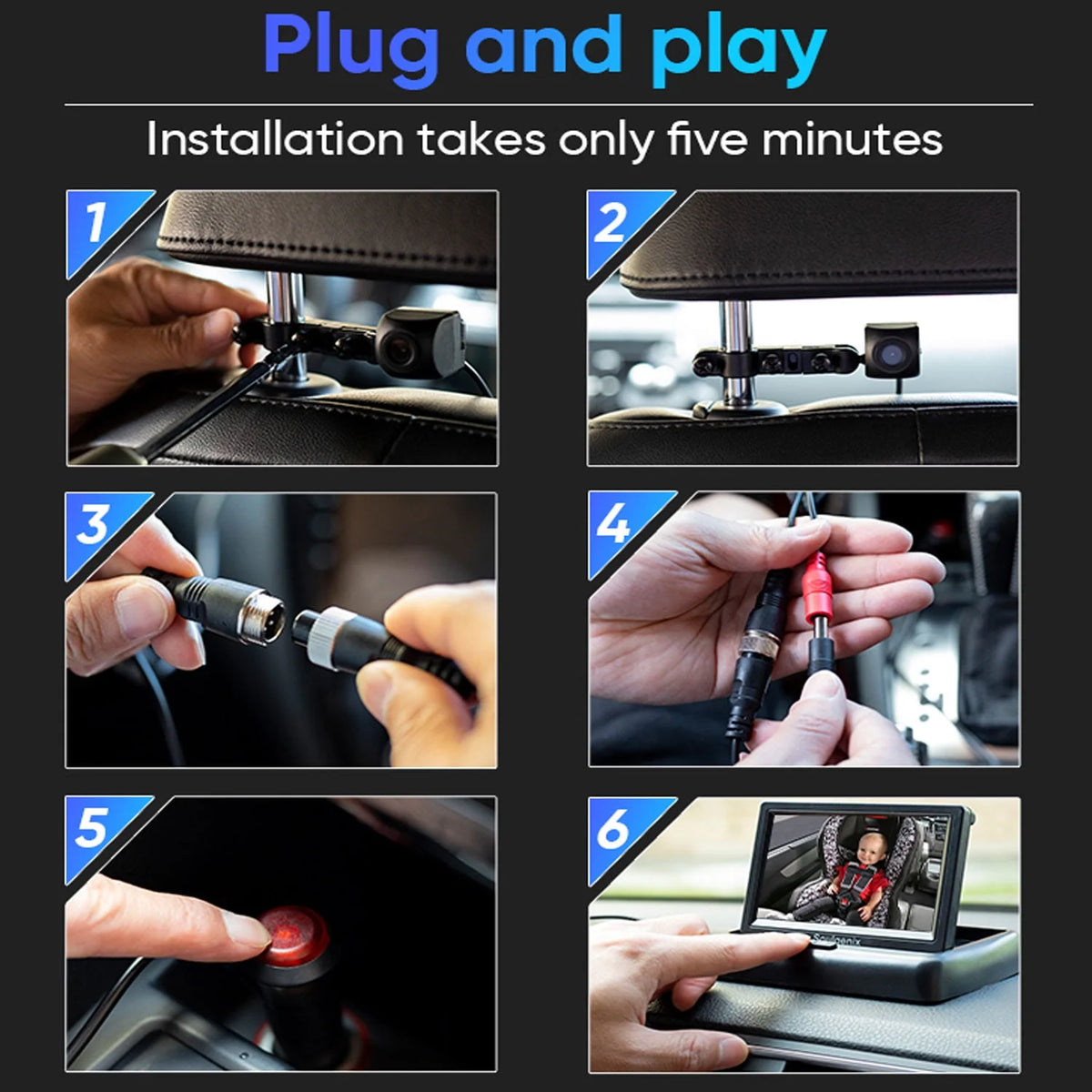Baby Car Camera with Monitor K983