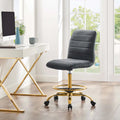Gray Velvet Armless Drafting Chair S1752