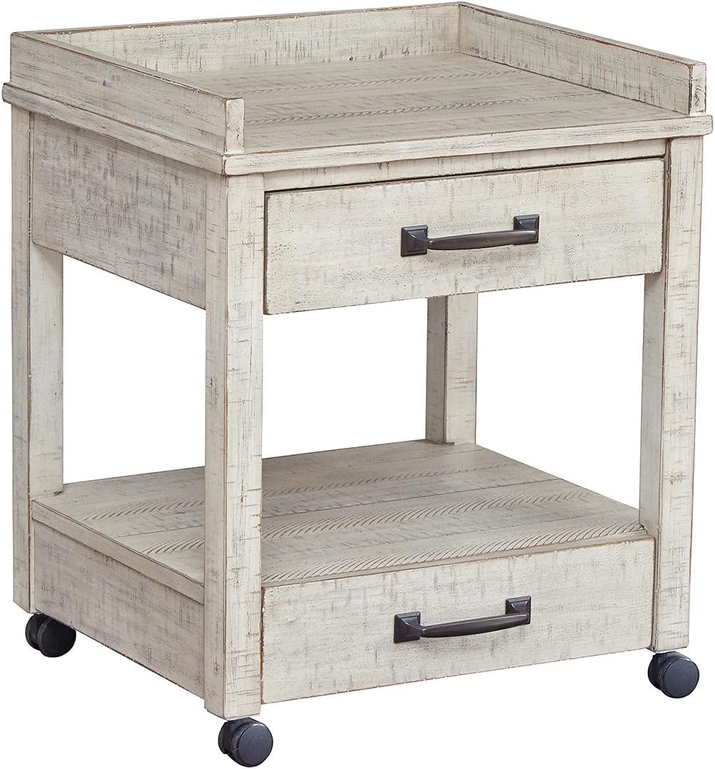 Whitewash Printer Stand D468629