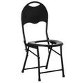 Black Folding Portable Toilet Seat with Backrest O77617