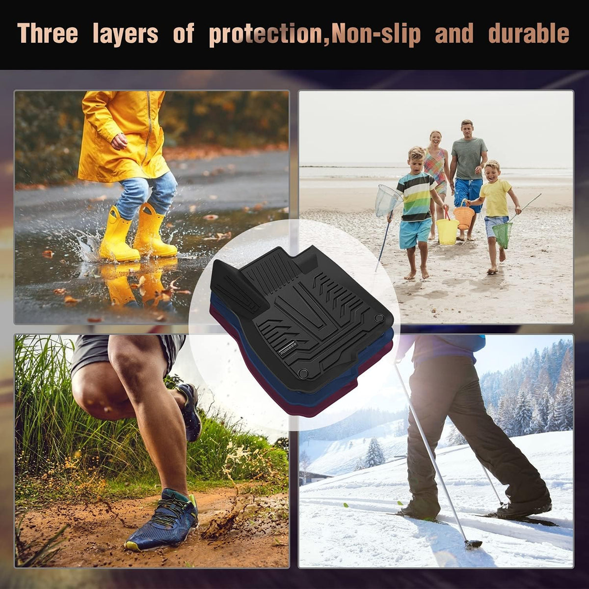 Black All Weather Automotive Floor Mats P56097