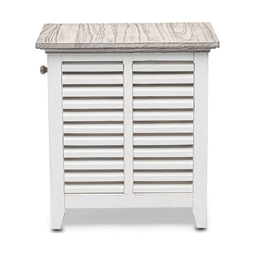 Wood Chairside Table with Drawer W630025