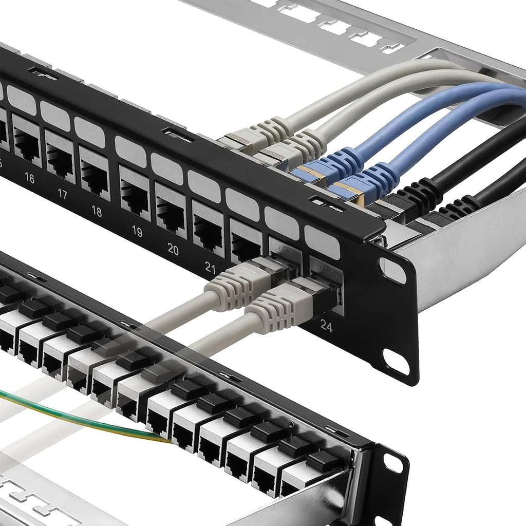 24 Port Cat6A Shielded Patch Panel 1U R447