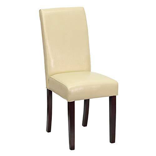 2 Pk. Ivory Leather Parsons Chair H157304